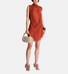 Robe drapée en jersey fluide Balmain