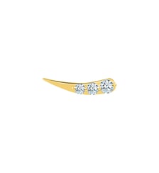Puce STARDUST droite - 3 diamants, 3 diamants, poids total 0,32ct approx. - Or jaune 750‰ La Brune & La Blonde