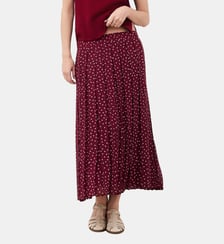Jupe jipli - Motif à pois - Polyester recycle - Coupe evasée Caroll
