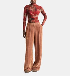 Pantalon kyoto en velours milleraies façonné Momonì