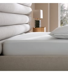Drap-housse percale de coton 120 fils, bonnet 30 cm AM.PM