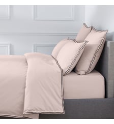 Housse De Couette Pure White Percale Lavée   Finition Drouault