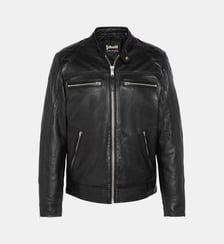 Blouson biker, cuir d'agneau Schott