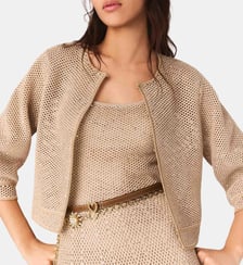 Cardigan en maille strassée Maje