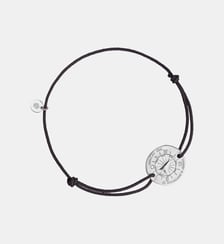 Bracelet Cordon Argent Boussole - M - Noir Arthus Bertrand