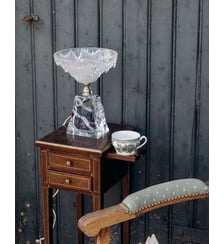 Lampe en verre translucide et fumé Suzanne N°622- Produit chiné Debongout
