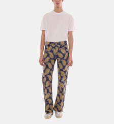 Pantalon 5 poches en coton à paisley Fursac