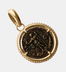 Charm plaqué en or jaune 18 carats avec pièce Aristocrazy