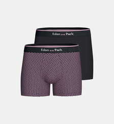 2Pack Boxer Motif Papil+UniROSE/BLEU7XLARGE Eden Park