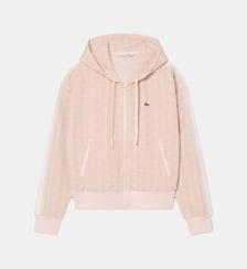 Sweatshirt à capuche jacquard monogramme Lacoste