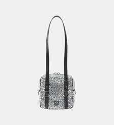 Petit sac à bandoulière cubic bag à strass Pinko