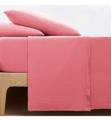Drap plat uni gaze de coton La Redoute Interieurs