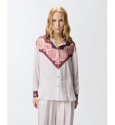 Chemise à motif cravate et imprimé placé Pinko
