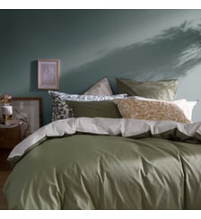 Housse de couette en percale de coton lavé, DOUCEUR LAVÉE Blanc Cerise