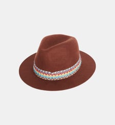 Chapeau avec ruban en laine YZIA Wild