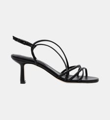 Pilar - Sandales En Cuir Nappa Noir Parallèle