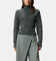 Pull à col roulé en maille torsadée Pinko