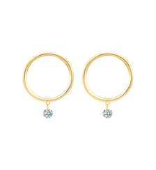 Boucles d'oreilles EXCENTRIQUE - 2 diamants, poids total 0,20ct approx. - Or jaune 750‰ La Brune & La Blonde