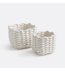 Lot de 2 paniers grosses mailles tressées La Redoute Interieurs