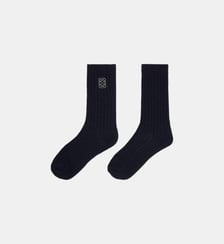 Chaussettes côtelées à logo Sandro