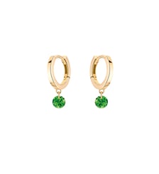 Mini Créoles CONFETTI - Tsavorites, poids total 0,25ct approx. - Or jaune 750‰ La Brune & La Blonde