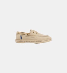 Chaussures bateau en toile de coton unies Vilebrequin