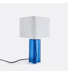 Lampe à poser en verre coloré et lin La Redoute Interieurs