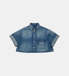 Chemise en denim avec logo MM6 Maison Margiela