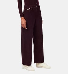 Pantalon wide fit velours côtelé Lacoste