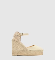Espadrilles compensées à bride cheville et talon tressé CAROL Castaner