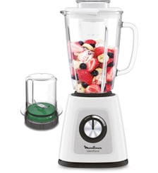 Blender BLENDFORCE LM436110 Spécial Glace Pilée - Bol Verre 1.75L blanc Moulinex