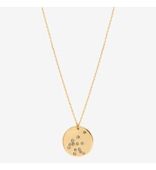 Collier doré verseau - galaxie - Verseau Caroline Najman