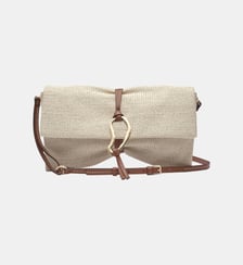 Pochette en texture raphia Adolfo Dominguez