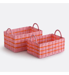 Lot de 2 paniers en scoubidou tressé La Redoute Interieurs