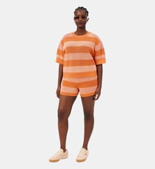 Short maille résille rayures Lacoste