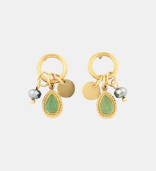 Boucles d'oreilles acier inoxydable à pampilles fantaisie Balaboosté