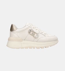 Sneakers en cuir avec logo décoratif Liu Jo