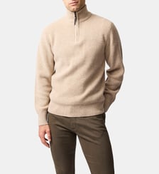 Pull droit en laine à col zip Robbies Road Rodd & Gunn
