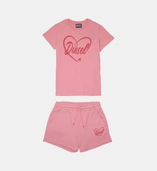 Combinaison courte avec logo Diesel Kids
