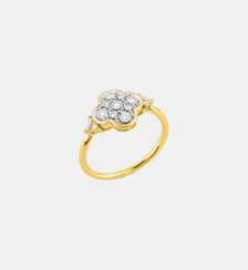 BAG. TREFLE SERTI DIAMANTS + DIAM. J. OR750 Morganne Bello