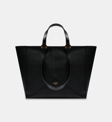  Sac cabas zippé M en cuir signature Lancel