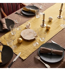 Nappe en lin lavé, TABLE NATURELLEMENT LIN Blanc Cerise