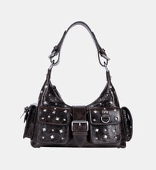 Sac Amelia clouté en cuir craquelé The Kooples