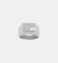 Chevalière Balthazar en Acier 316L avec diamant blanc Phebus