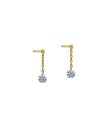 Mini Pendants d'oreilles 360° - 2 diamants, poids total 0,40ct approx. - Or jaune 750‰ La Brune & La Blonde