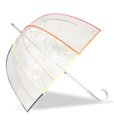 Parapluie canne automatique, cloche transparente, résistance au vent Isotoner