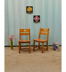 Lot de 2 chaises en bois Claude N°852- Produit chiné Debongout