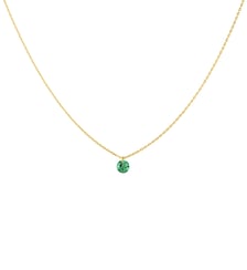 Collier CONFETTI - Émeraude solitaire 0,20ct - Or jaune 750‰ La Brune & La Blonde