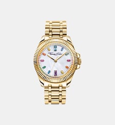 Thomas Sabo Montre pour femmes Divine Rainbow, placage doré et gemmes multicolores acier, acier Thomas Sabo