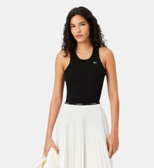 Débardeur slim fit coton côtelé Lacoste